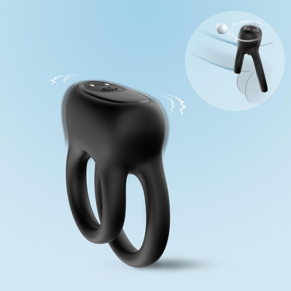 Pierścień wibrujący Dualo 9 funkcji czarny USB