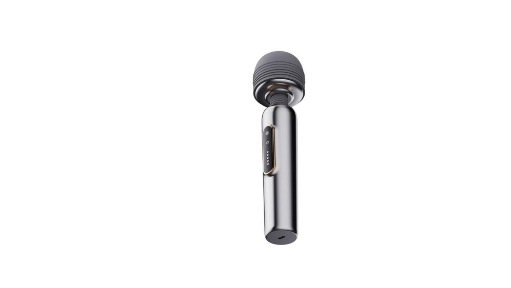 Masażer wand metaliczny silikonowy B Series Cute USB 24 cm