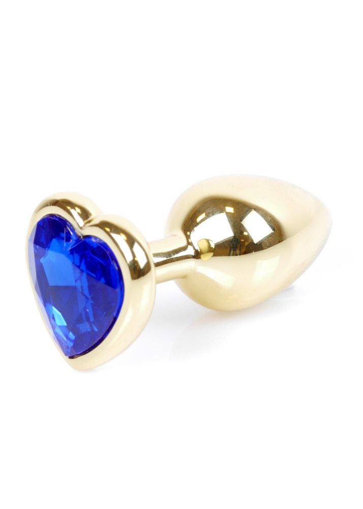 Biżuteria analna MyLove Toys Gold Heart granatowa 7 cm
