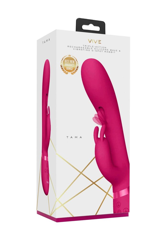 Wibrator króliczek Vive Tama różowy USB 27,6 cm