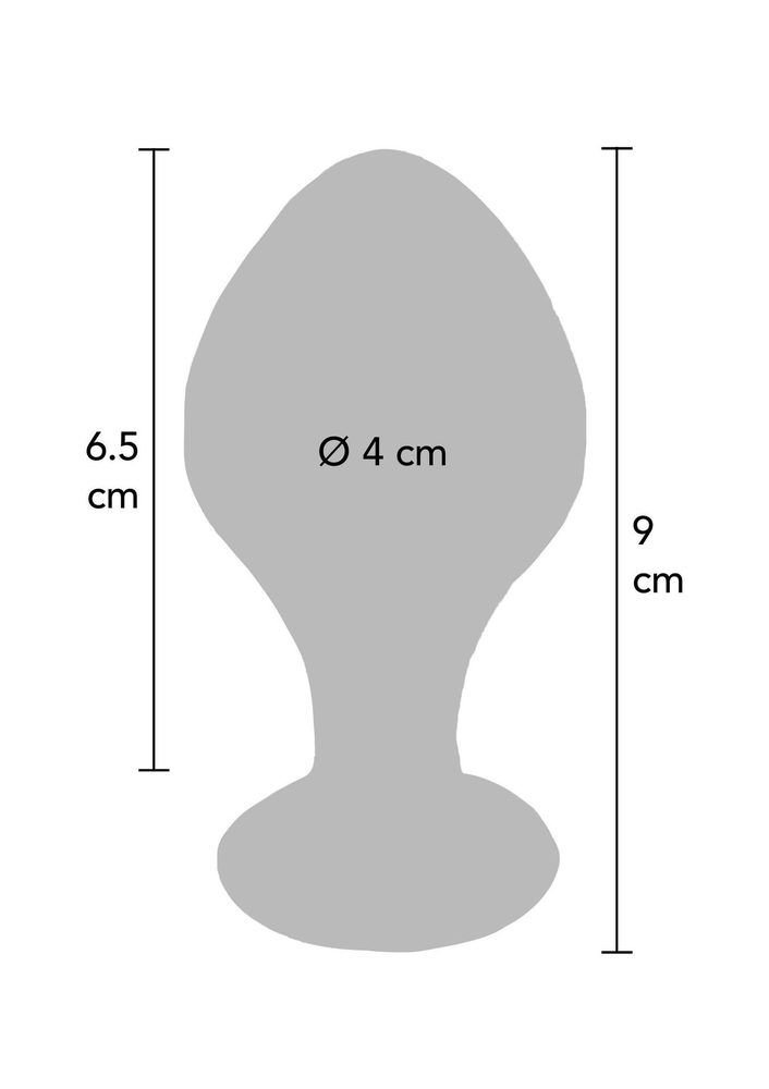 Szklany korek analny Brilliant Star ToyJoy przezroczysty 9 cm
