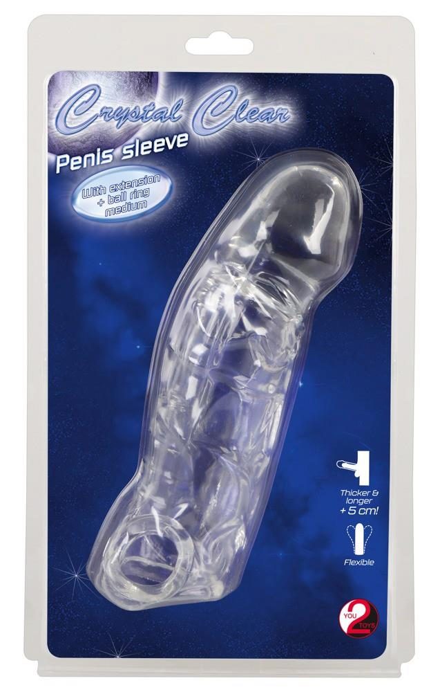 Przedłużka na penisa Crystal Clear TPE 19,2 cm