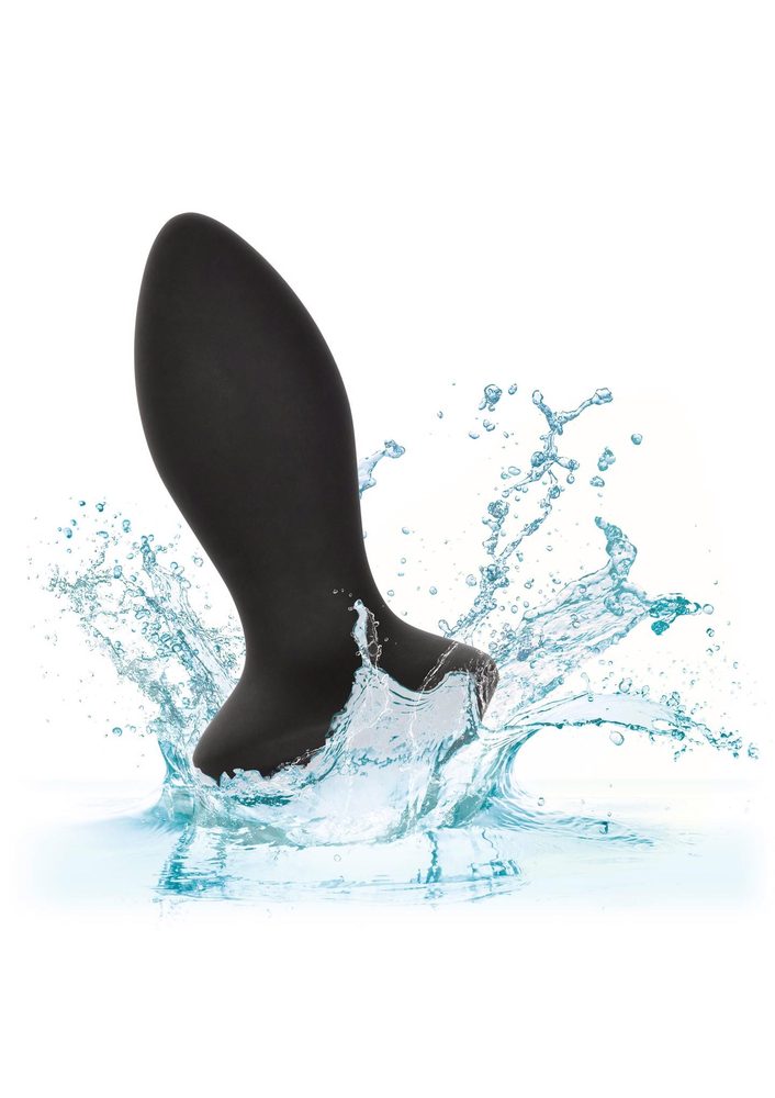 Wibrujący plug analny Calexotics Petite Crystal Probe czarny 9.5 cm