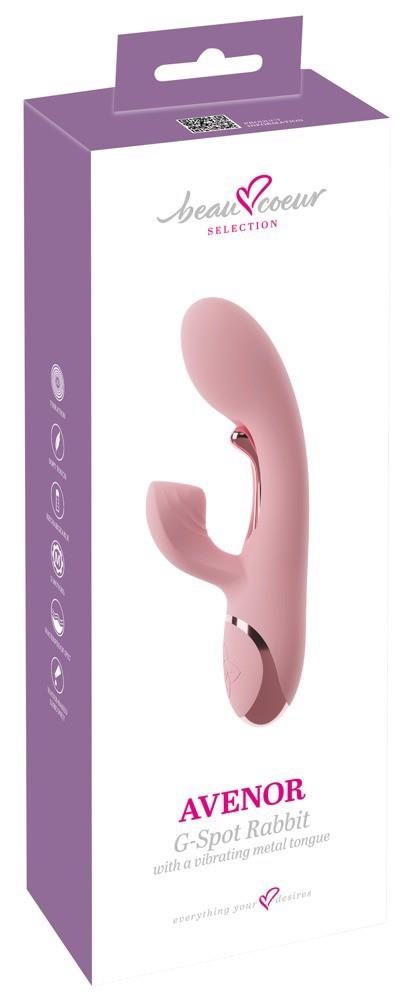 Wibrator króliczek beau coeur Avenor G Spot silikonowy USB 23 cm
