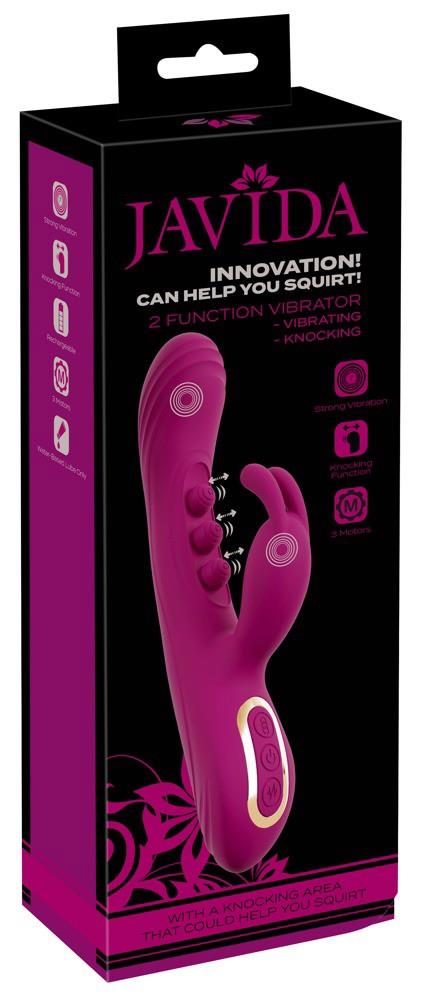 Wibrator króliczek Javida 2F squirt silikonowy USB 22,5 cm