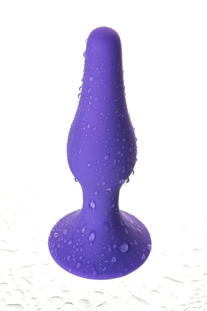 Korek analny silikonowy z przyssawką A-Toys fioletowy 10 cm