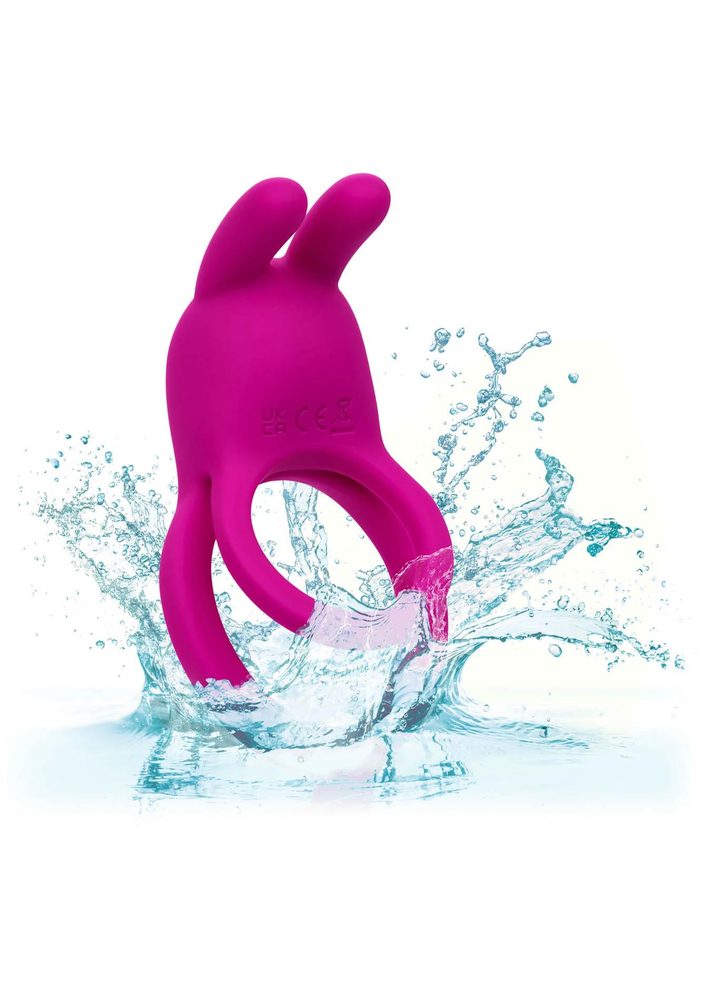 Pierścień wibrujący Calexotics z uszami króliczymi różowy USB