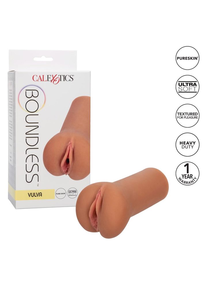 Masturbator Boundless Vulva TPE karmelowy 14 cm wodoodporny