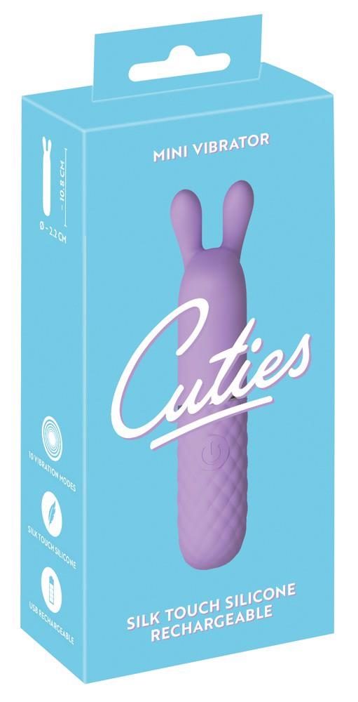 Mini wibrator króliczek Cuties fioletowy USB 10,8 cm