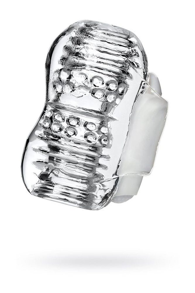 Wibrujący masturbator Lingam Khani transparentny 9 cm