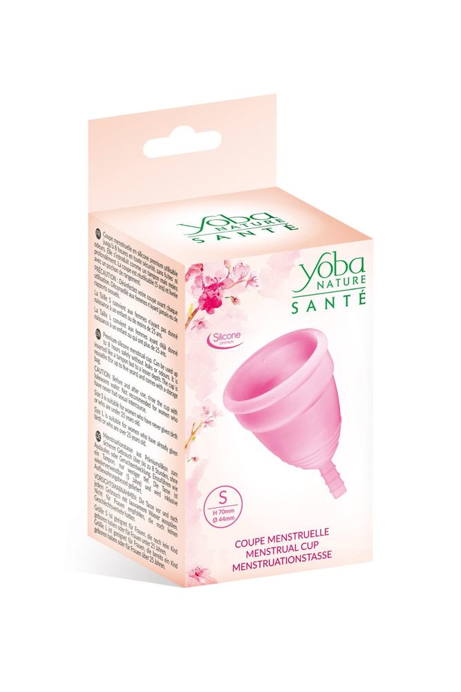 Kubeczek menstruacyjny Yoba silikonowy różowy S