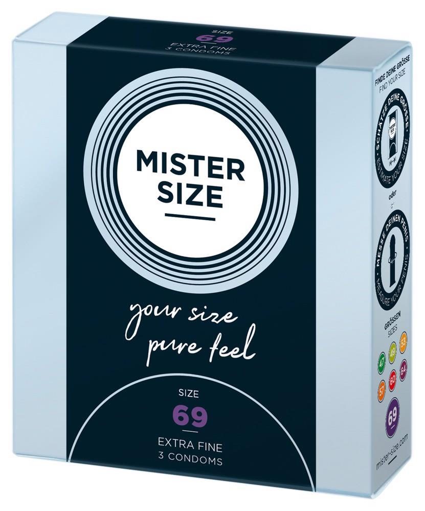 Prezerwatywy ultracienkie Mister Size 69 mm wegańskie 3 sztuki