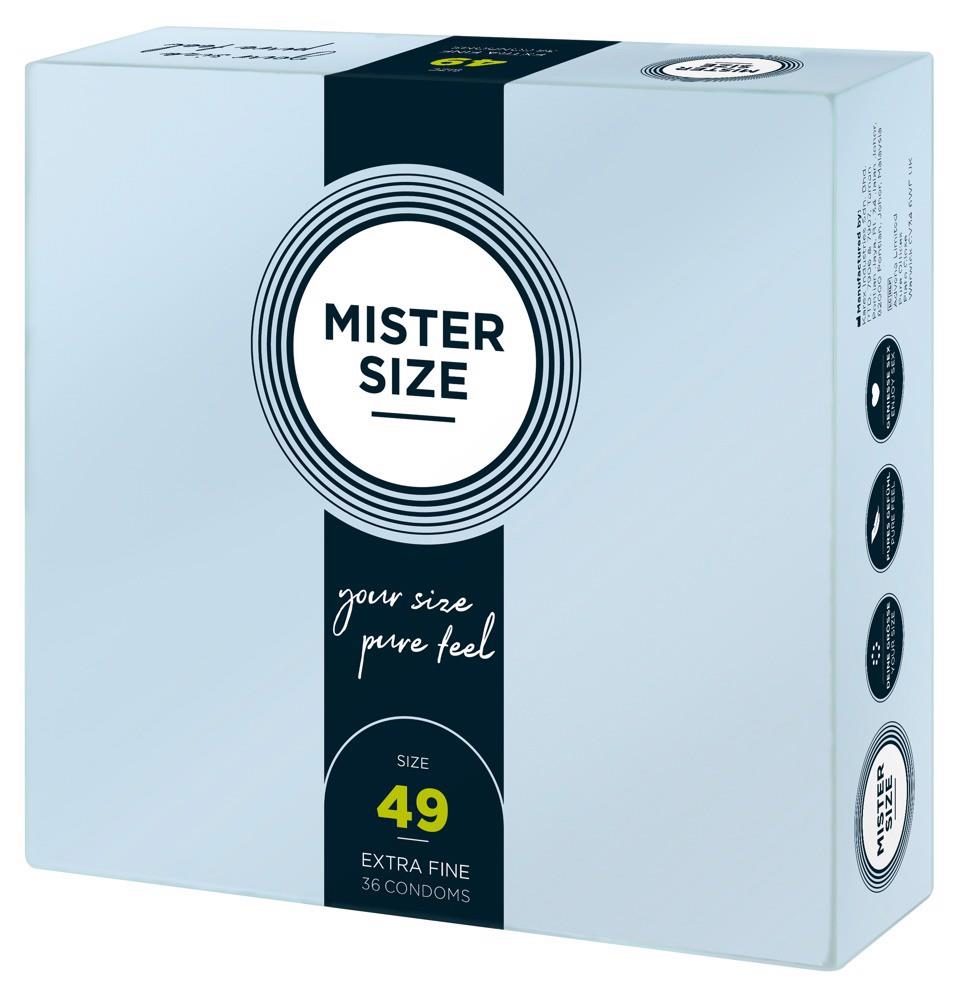 Prezerwatywy wegańskie Mister Size 49mm lateks 36 sztuk
