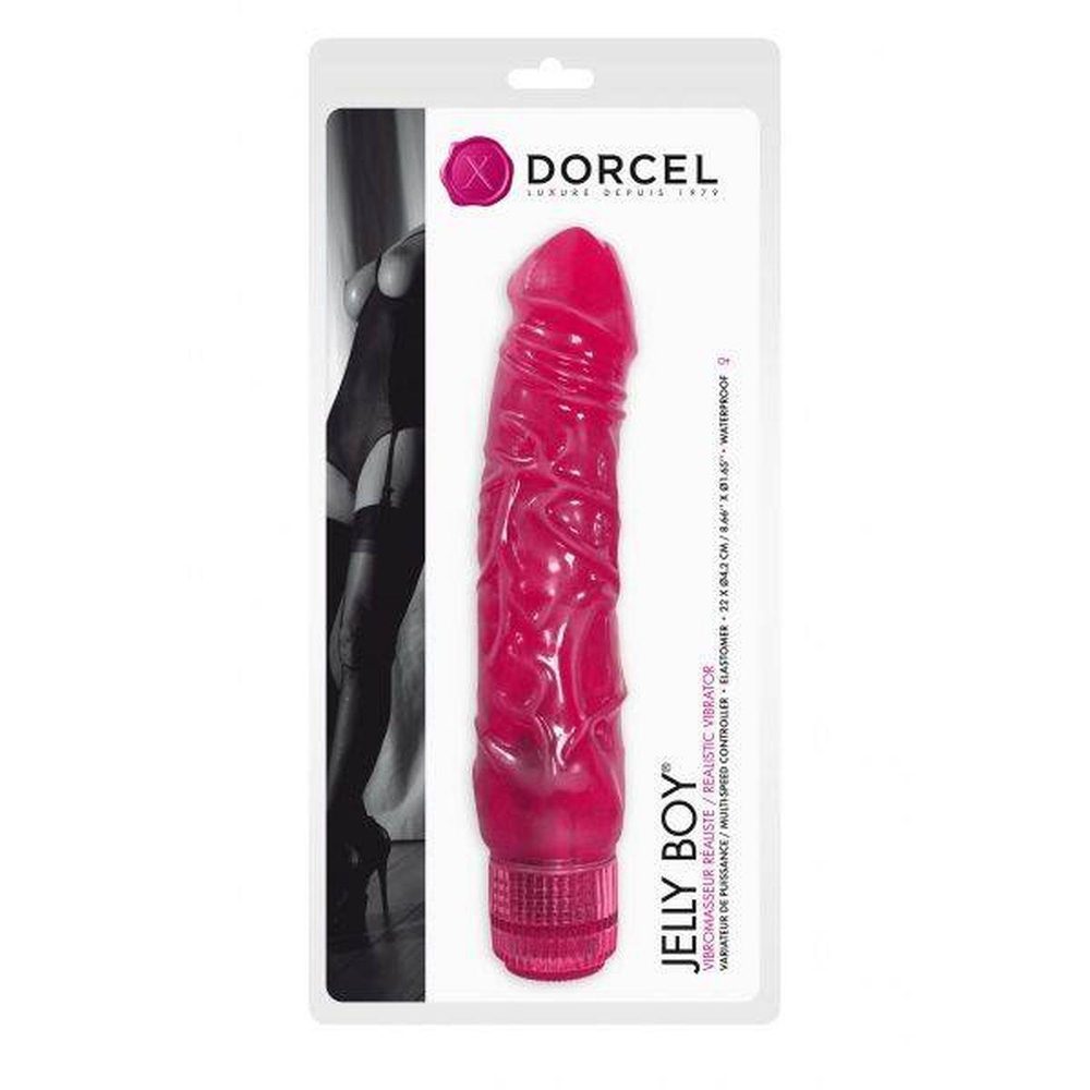 Wibrator realistyczny Jelly Boy Dorcel TPE magenta 22 cm