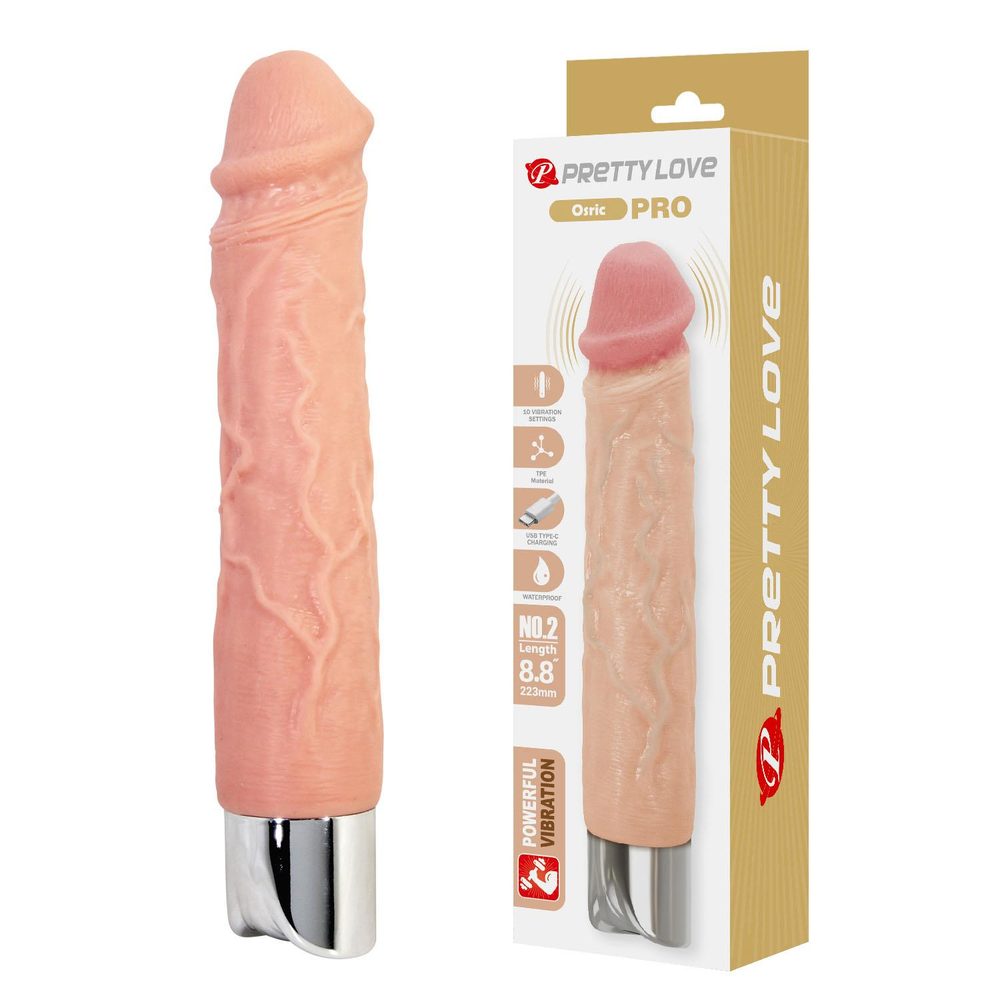 Wibrator realistyczny Pretty Love Osric Pro USB 22,3 cm