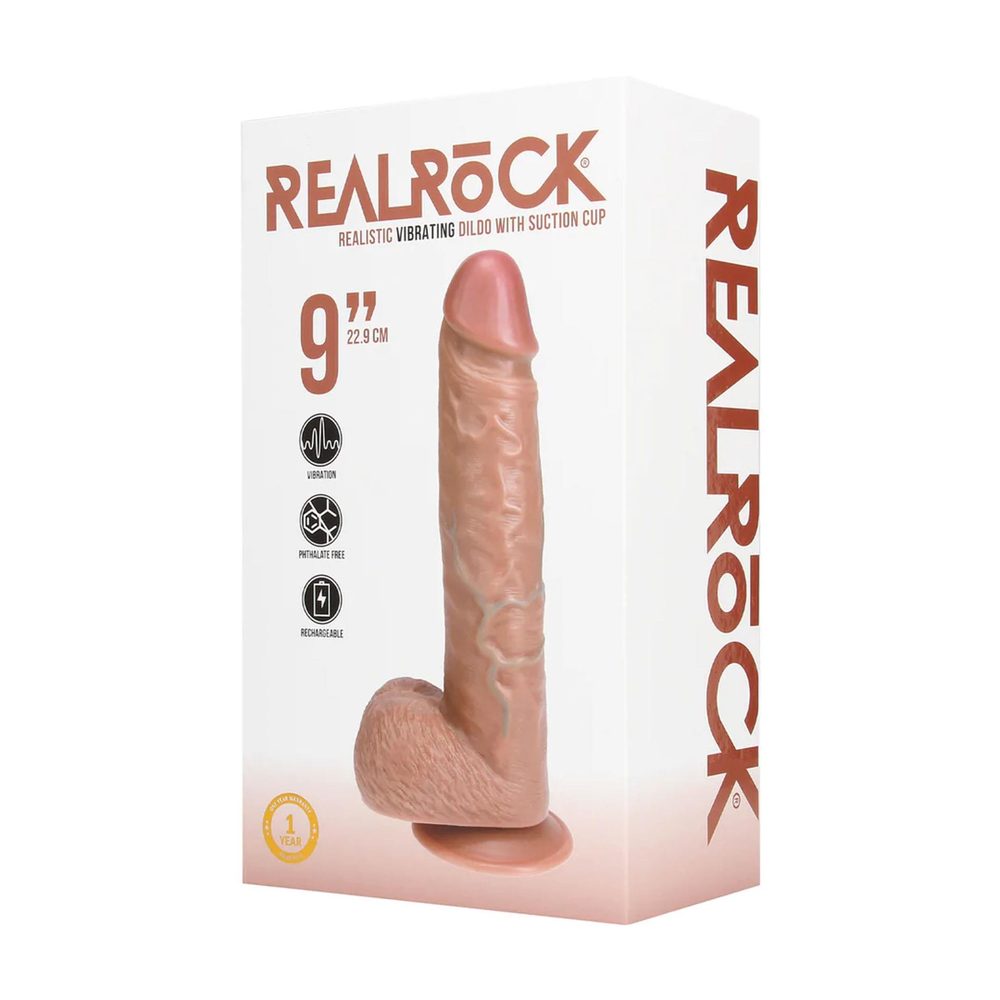 Wibrator realistyczny RealRock z moszną cielisty 25 cm