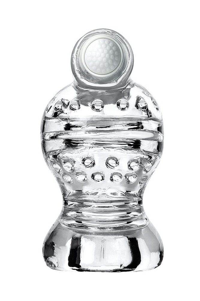 Masturbator wibrujący Lingam Shakti transparentny 9 cm
