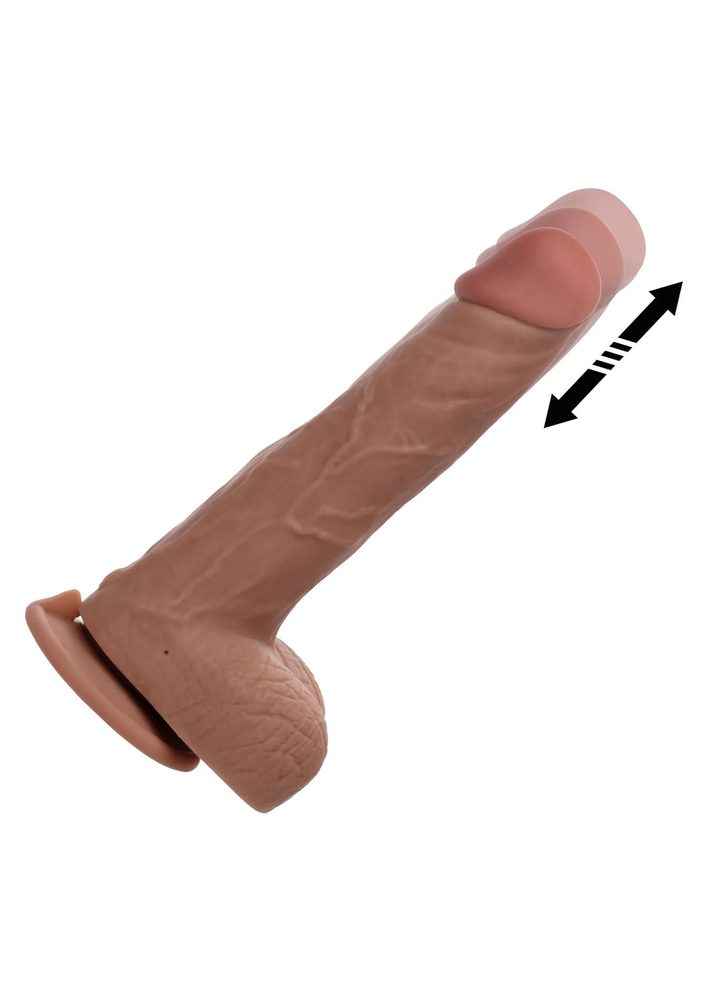 Wibrator realistyczny Thrusting Jack Hammer Calexotics karmelowy 21 cm