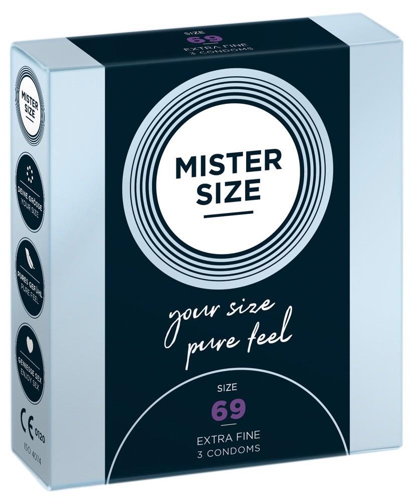 Prezerwatywy ultracienkie Mister Size 69 mm wegańskie 3 sztuki