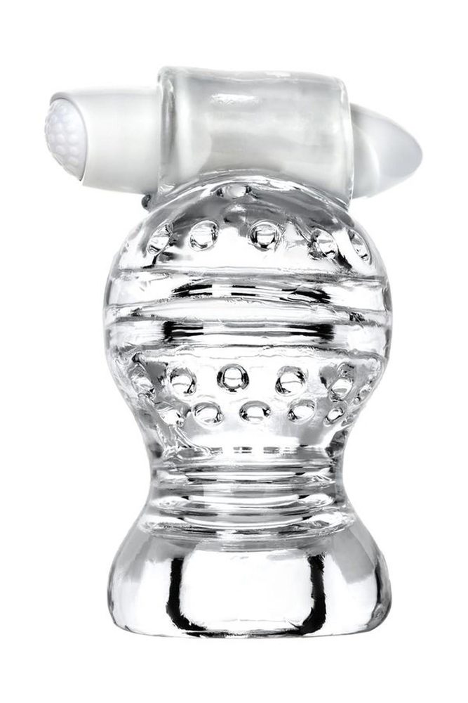 Masturbator wibrujący Lingam Shakti transparentny 9 cm