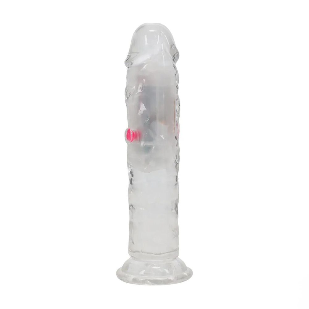 Wibrator LED RealRock przezroczysty TPE 16,5 cm