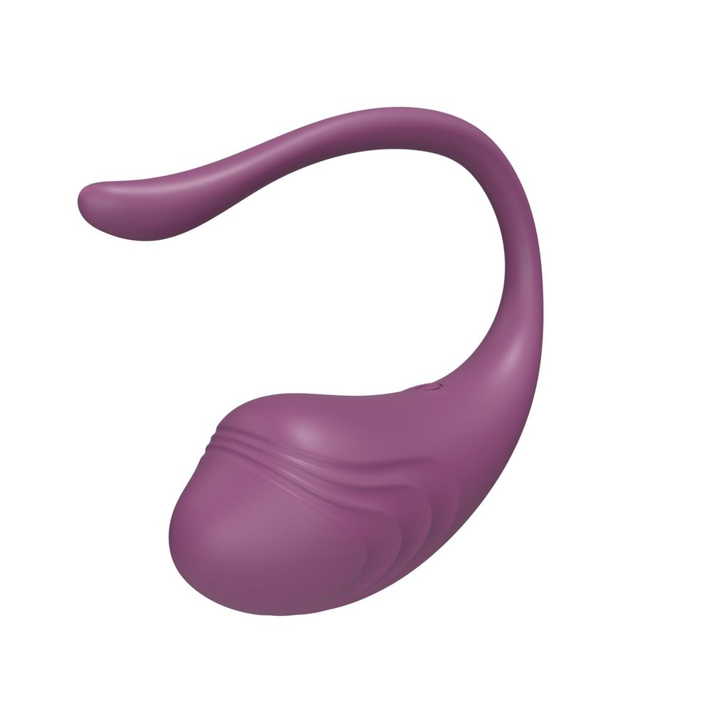 Jajeczko silikonowe wibrujące z aplikacją App Love Egg fioletowe 9,6 cm