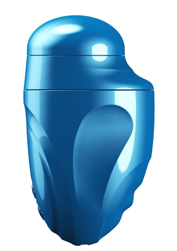 Masturbator Fusion X Aqua Bubble z wibracją niebieski