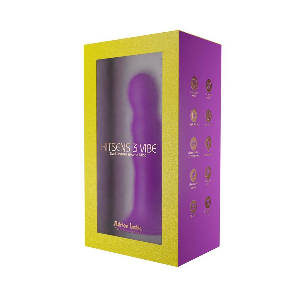 Wibrator realistyczny Adrien Lastic Hitsens 3 lila ładowalny 18 cm