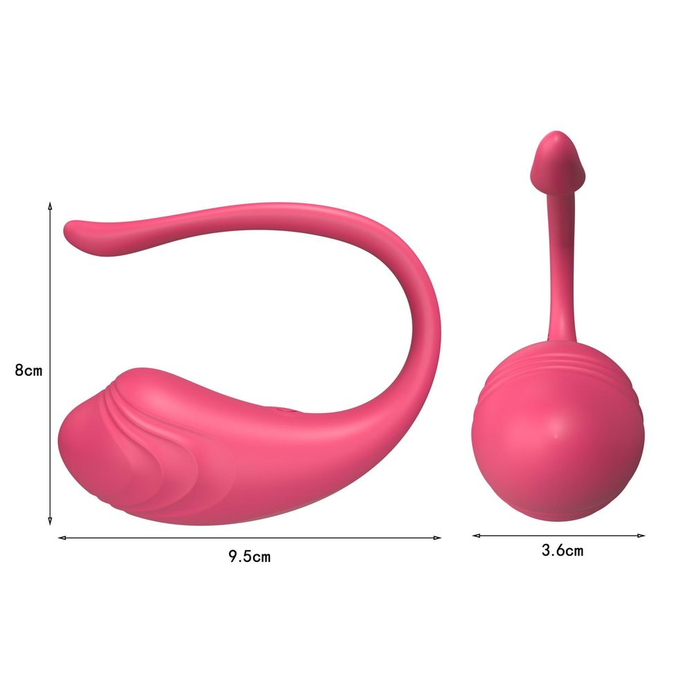 Jajeczko silikonowe wibrujące z aplikacją App Love Egg fioletowe 9,6 cm