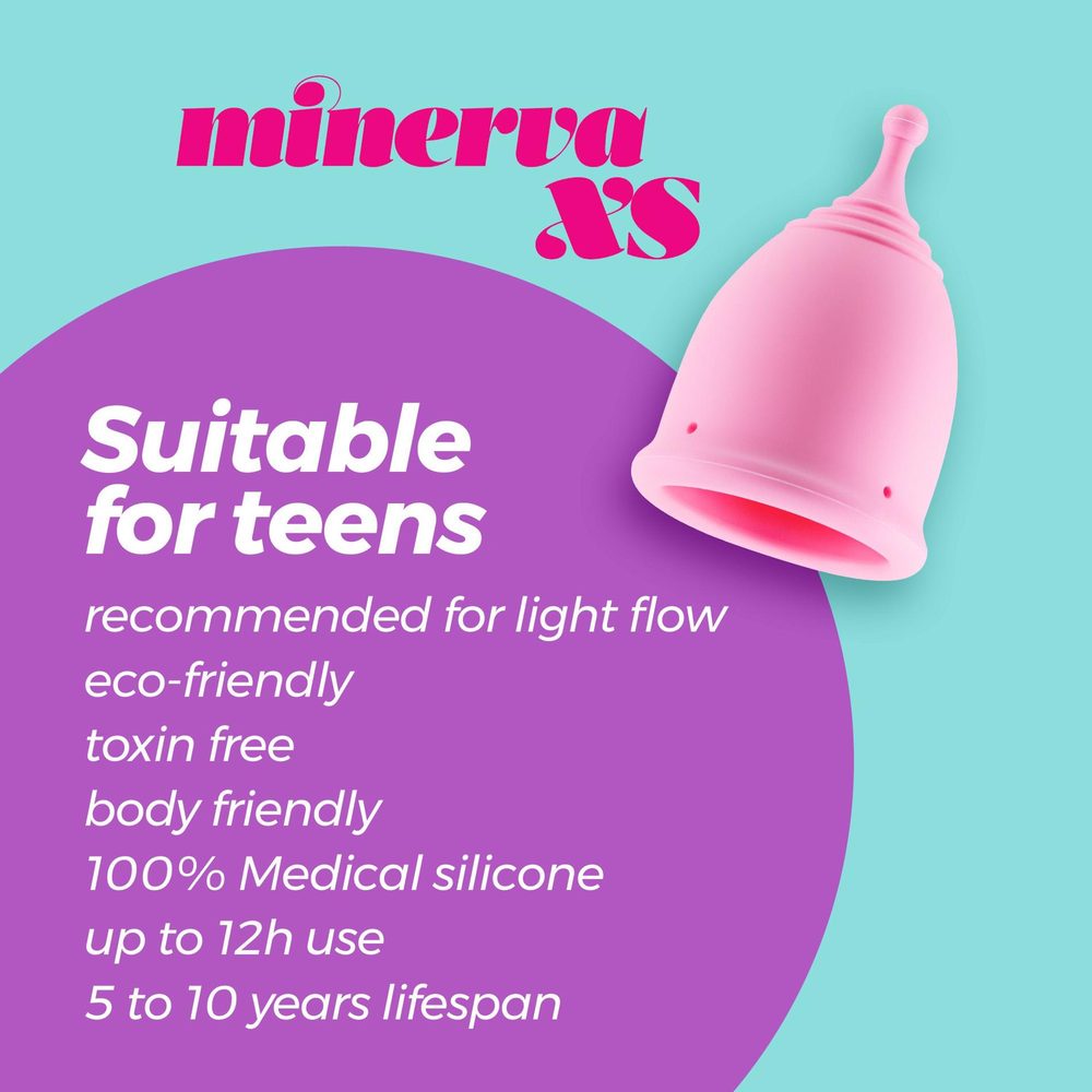 Kubeczek menstruacyjny Crushious Minerva XS z woreczkiem i cleanerem 150 ml