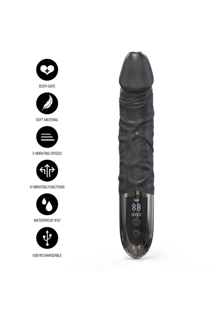 Wibrator analny Hidden Desire silikonowy 24,5 cm czarny 12 trybów