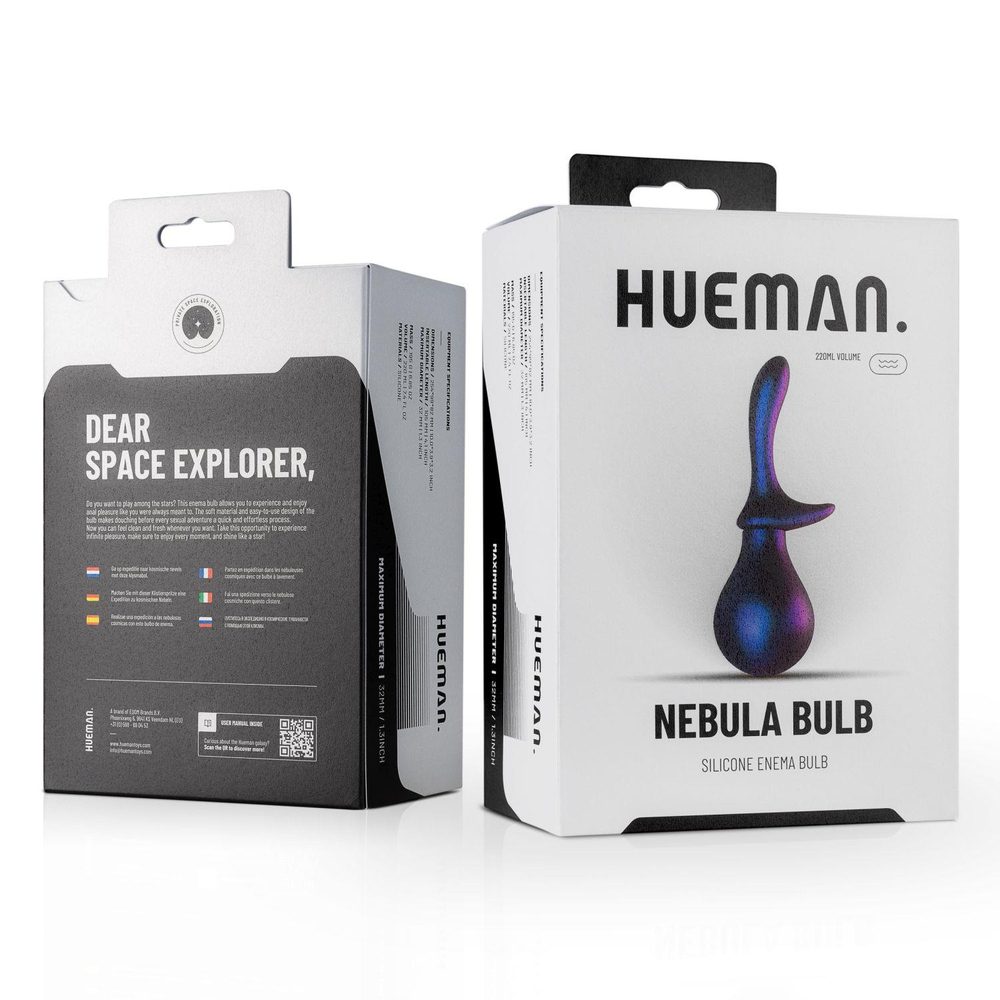 Gruszka analna silikonowa Hueman Nebula fioletowa 25 cm