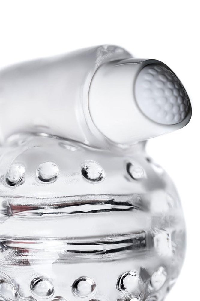Masturbator wibrujący Lingam Shakti transparentny 9 cm
