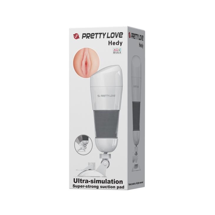 Masturbator wibrujący Pretty Love Hedy biały 27 cm