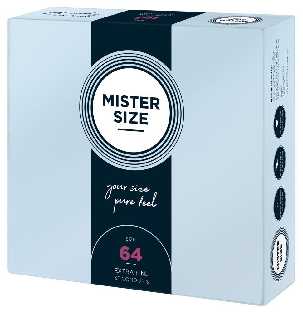 Prezerwatywy wegańskie Mister Size 64 mm 36 sztuk