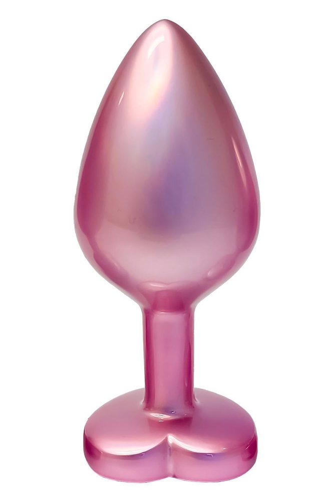 Korek analny Gleaming Love aluminium perłowy różowy medium