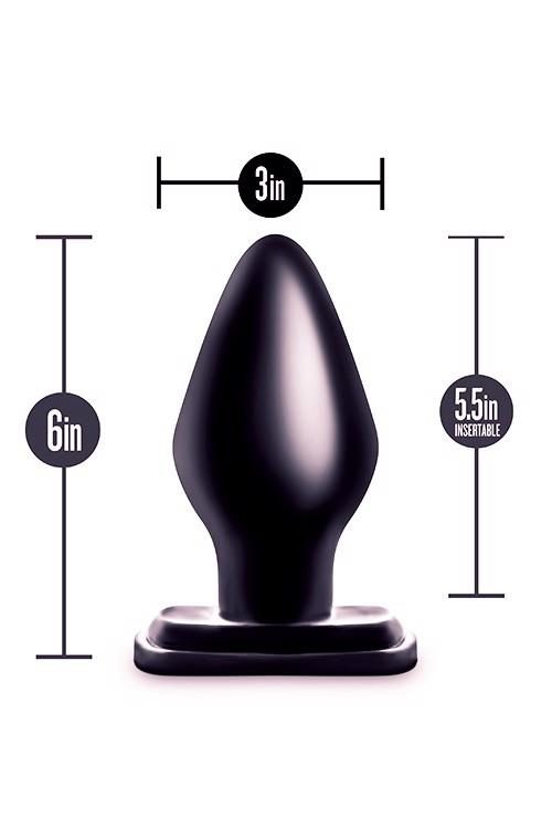 Korek analny Blush Anal Adventures XXL PVC czarny 15 cm