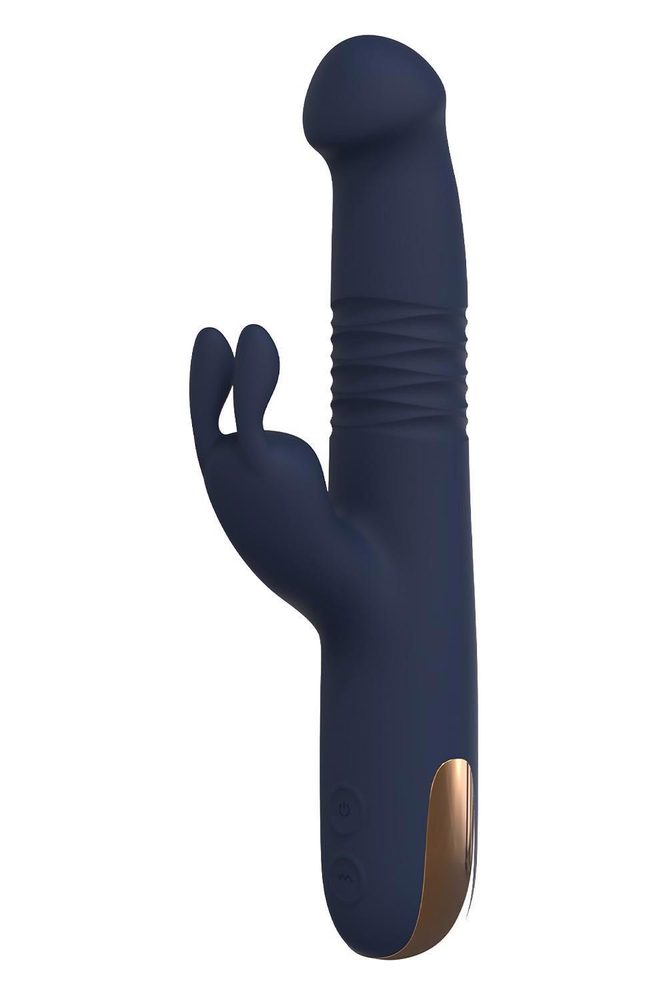 Wibrator króliczek Dreamtoys Goddess Phaedra ciemnoniebieski USB 22 cm