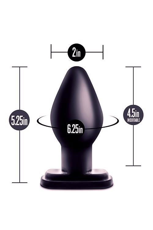 Korek analny Anal Adventures XL Blush PVC czarny 13,3 cm
