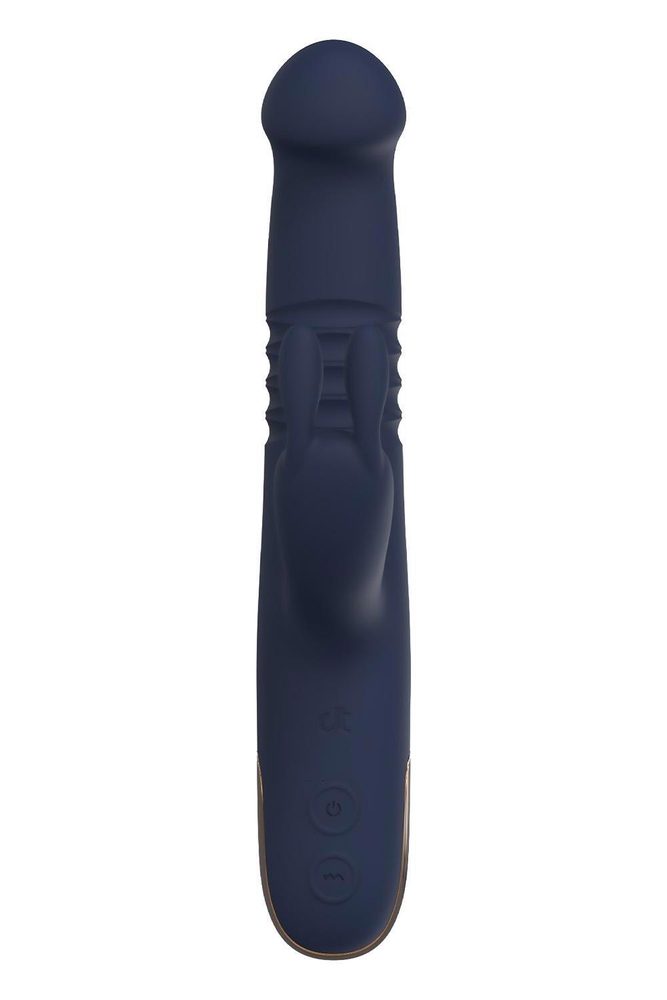 Wibrator króliczek Dreamtoys Goddess Phaedra ciemnoniebieski USB 22 cm