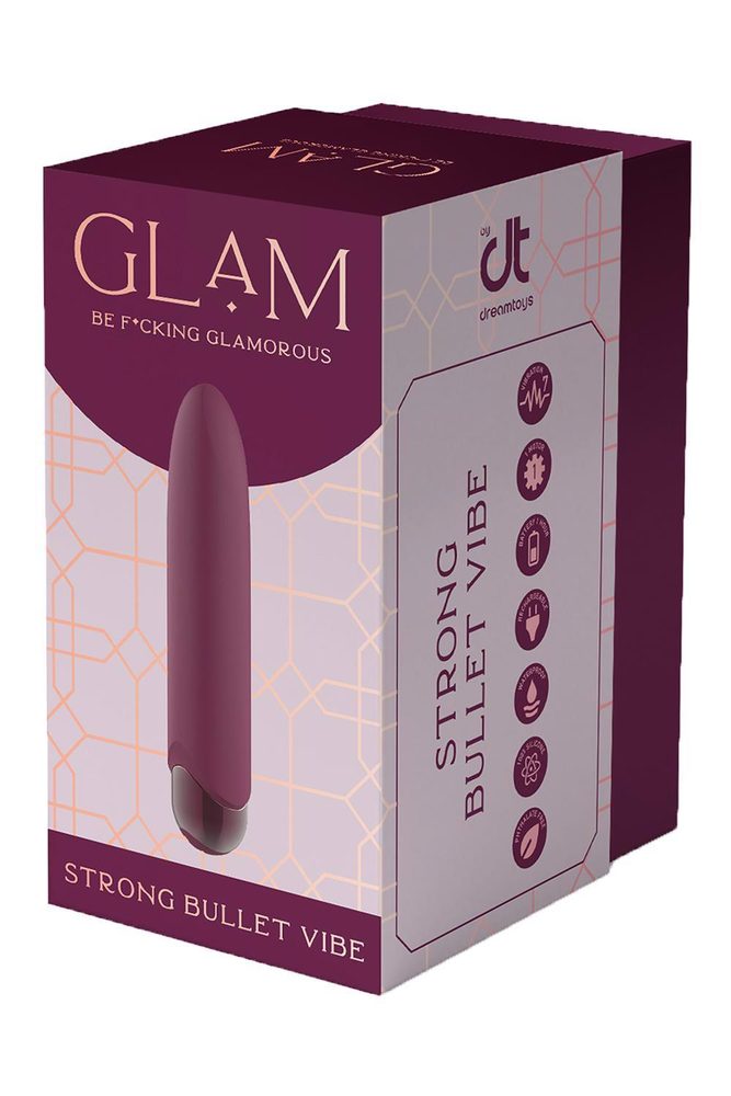 Wibrator mini Glam Strong silikonowy USB 10,5 cm