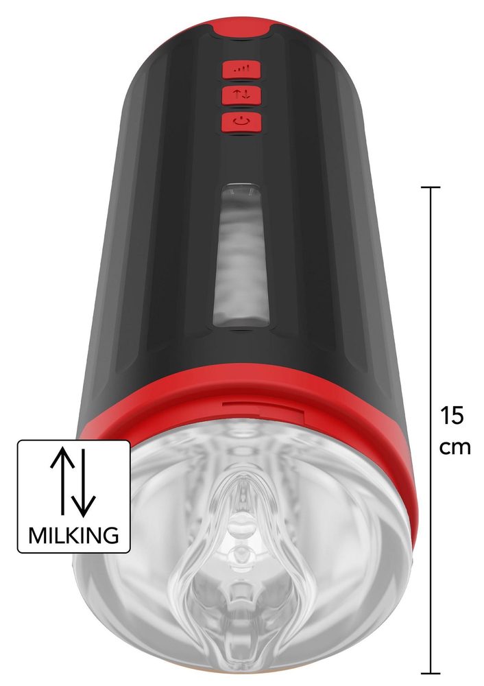 Masturbator Milking Master z ruchami dojenia Hidden Desire czarny