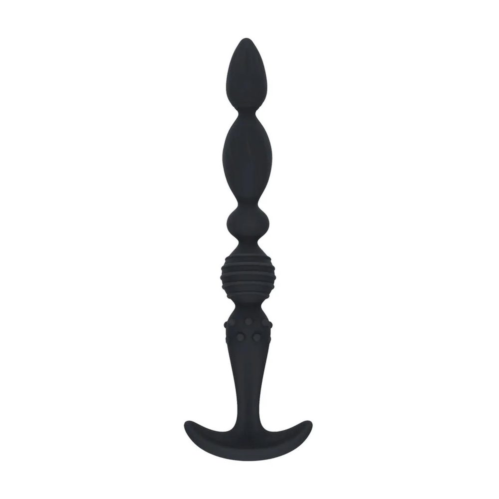 Sonda analna wieloteksturowa Levelz silikonowa czarna 26cm