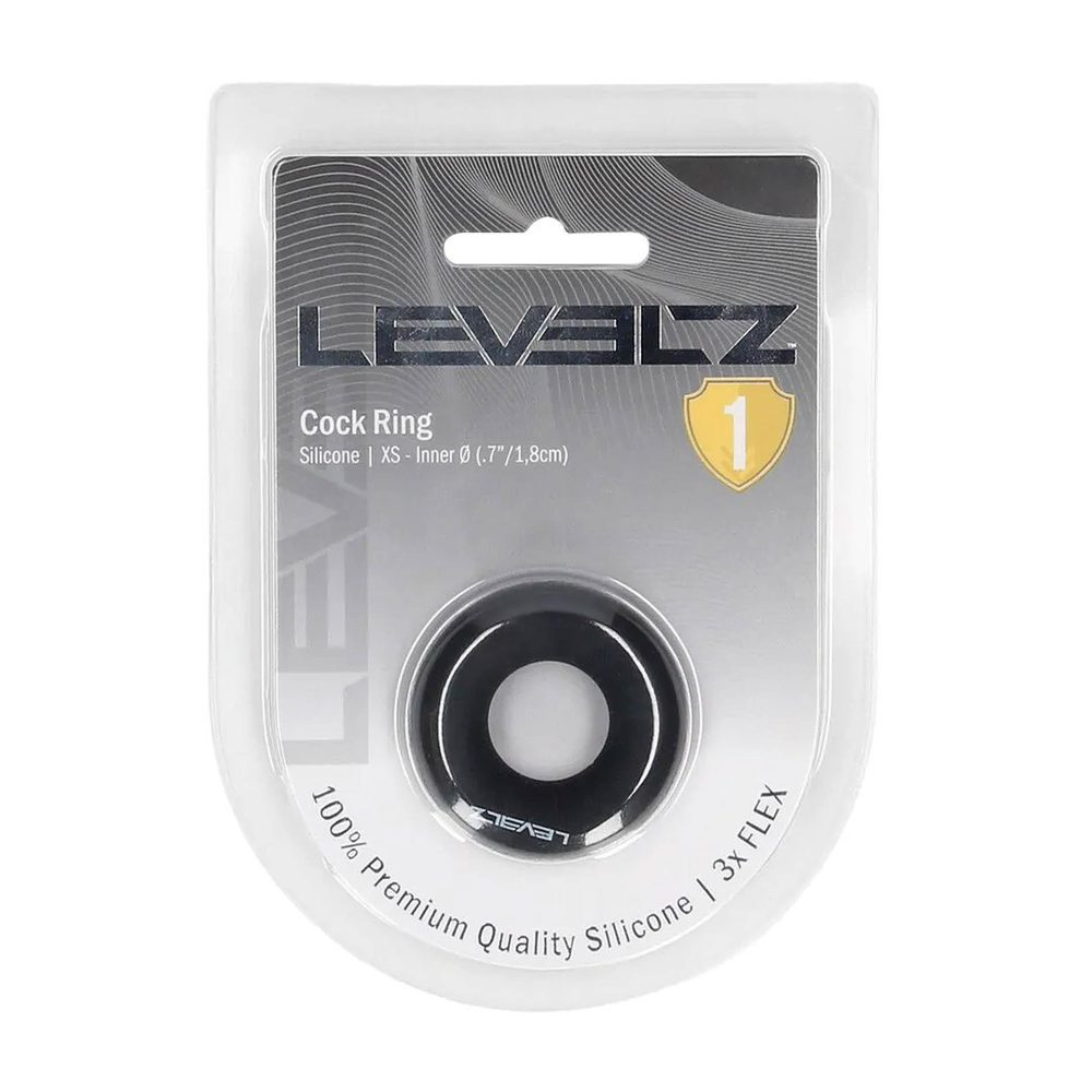 Pierścień erekcyjny silikonowy Levelz XS czarny