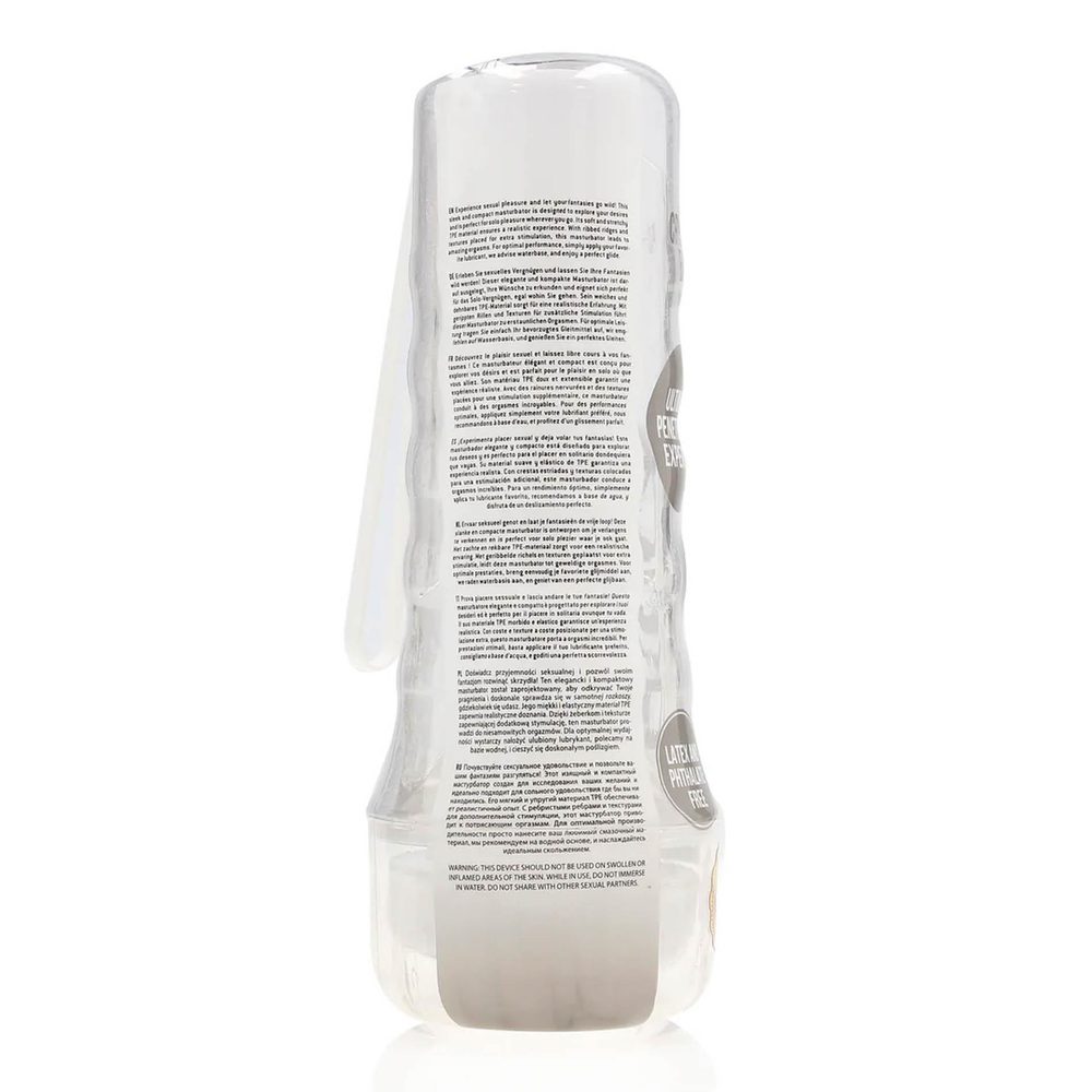 Masturbator RealRock Easy Rider przezroczysty TPE 21,5 cm