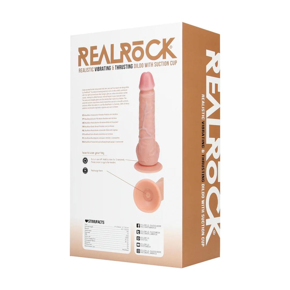 Wibrator realistyczny RealRock posuwisty 20,5 cm cielisty