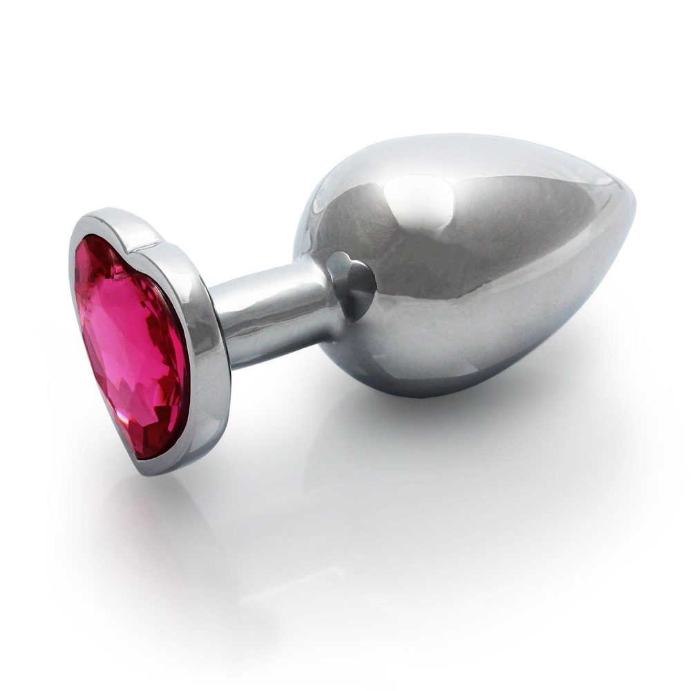 Aluminiowy korek analny Heart Gem Ouch średni 7 cm