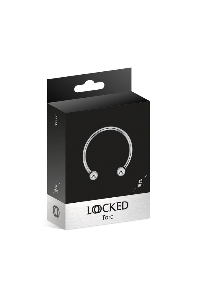 Pierścień torc na żołądź ze stali nierdzewnej Locked 35 mm