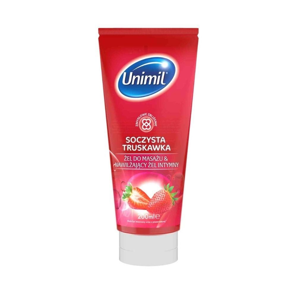 Żel do masażu Unimil truskawkowy 200 ml