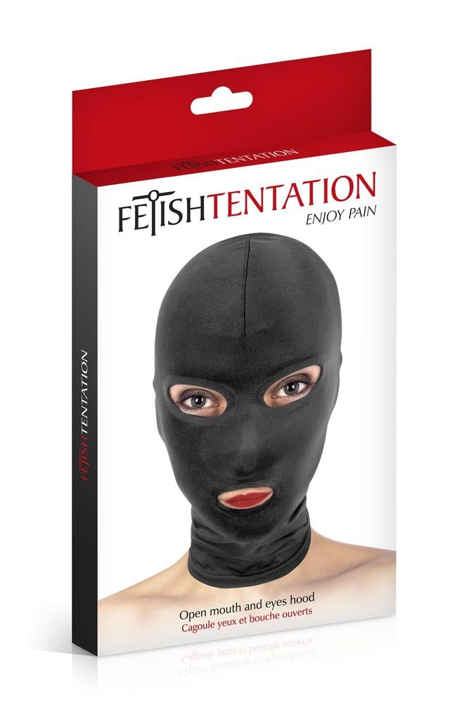 Maska spandex z otwartymi oczami i ustami Fetish Tentation